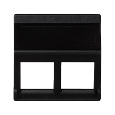 Kryt datové zásuvky K45 pro adaptéry MD dvojitá bez krytu šikmá 45×45mm grafitově-šedá
