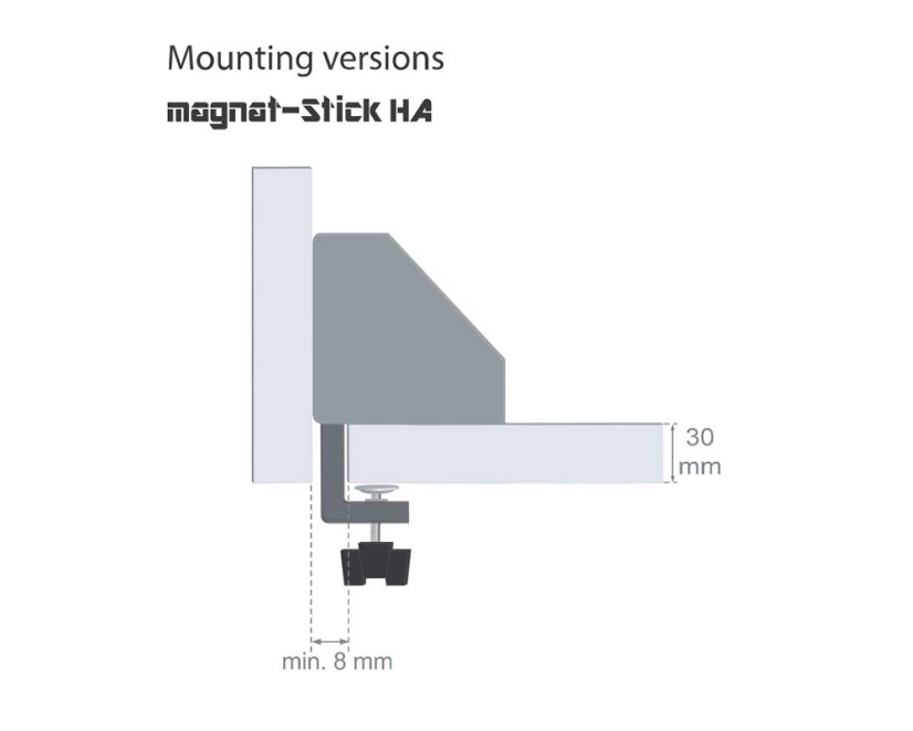 Rohový zásuvkový blok MAGNAT-STICK HA 5× 230 V + 1× USB-A/C nabíječka, barva černá , kabel 2m