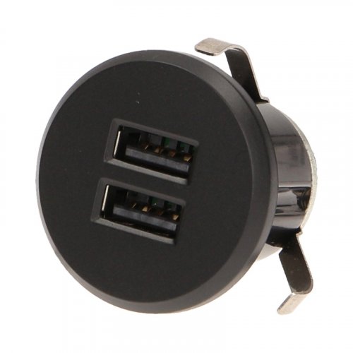 USB nabíječka s napájecím zdrojem (vestavná), černá