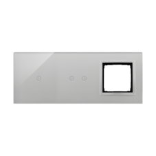 Moduly s dotykovým panelem 3 1 dotykové pole, 2 horizontální dotykové pole, otvor pro příslušenství Simon 54, bouřková/stříbro