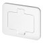 Hermeticky uzavíratelná obdélníková zásuvka 1x 230V, krytí IP55, barva bílá