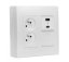 Nástěnný box S500, 1x dvojzásuvka 250V, 1x USB nabíječka A+C, 1x RJ45 cat. 6, barva bílá