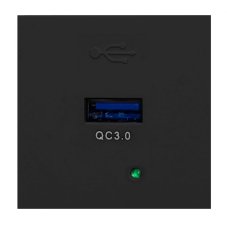 Modulárny nabíjací USBQ 3.0 port NEON, farba čierna