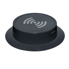Bezdrátová výsuvná nabíječka 15W + USB A+C 20W PD, barva černá