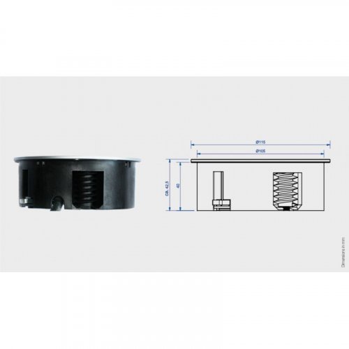 Zásuvkový blok Bachmann TWIST, 1x 230V + 2 USB nabíjačka, kábel 2m, nerezová oceľ