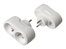 Rozbočovacie zásuvka 2x230V, oválna, biela