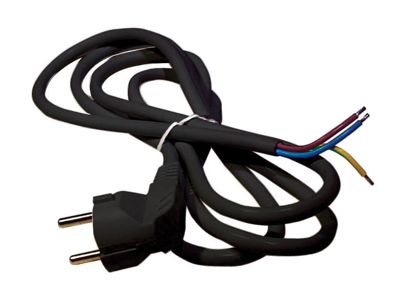 Flexo šňůra PVC 3x1,5mm 2m černá