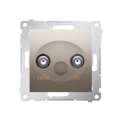 Anténna zásuvka TV+DATA (zariadenie s krytom), 1x vstup: 5÷1000 MHz, Simon 54, farba zlatá
