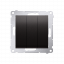 Trojité tlačítko s podsvětlením (přístroj s krytem) 10AX 250V, bezšroubové, antracit, metalizovaná