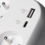 Rozbočka do zásuvky 3x 16A, USB A+C s rychlonabíječou 20W PD, bílá