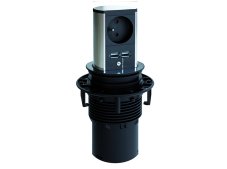 Výsuvná zásuvka ELEVATOR HOME, 1x 230V, 2x USB nabíjačka, kábel 2m