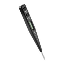 Elektronický tester napätia 5 v 1, test prítomnosti, meranie, indukcia, kontinuita, DC polarita, farba čierna