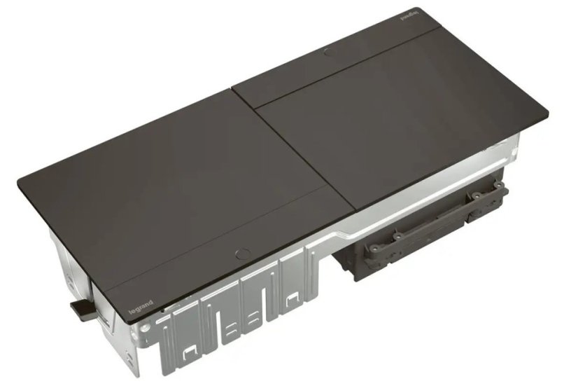 Pop-up blok INCARA 2x zásuvka 250V + 2x USB A+C nabíječka, (proti sobě), barva černá, kabel 2m