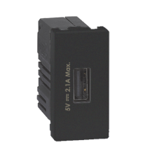 USB nabíječka K45 USB 2.0 - A 5V DC 2,1A 45×22,5mm grafit
