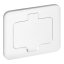 Hermeticky uzavíratelná obdélníková zásuvka 1x 230V, krytí IP55, barva bílá