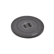 Zapustená nabíjačka INCARA Disq 60, 1x USB-A + 1x USB-C, kábel 2m, farba čierna