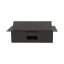 Výklopný blok zapustený, 3x zásuvka, tenký kryt 2 mm, čierna farba, bez kábla