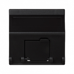 Kryt datové zásuvky K45 pro adaptéry MD jodnoduchá šikmá s kryty 45×45mm grafitově-šedá