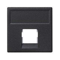 Kryt datové zásuvky K45 3M Volition OCK jodnoduchá bez krytu plochá 45×45mm grafitově-šedá