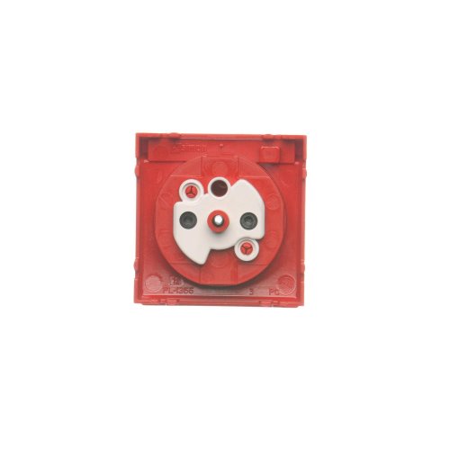 Kryt zásuvky s uzemněním - IP44 - vičko v barvě krytu, antibakteriální antibakteriální červená