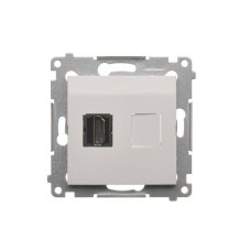 Zásuvka HDMI 1 viacnásobná (zariadenie s krytom), Simon 54, farba biela