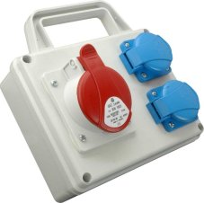 SEZ DK Minizásuvkový rozvádzač Praktik-IP54, 1x1643, 2x230V s držiakom
