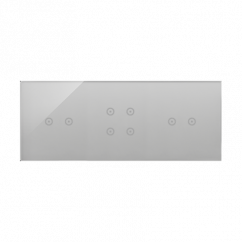 Moduly s dotykovým panelem 3 2 horizontální dotykové pole, 4 dotyková pole, bouřková/stříbro