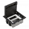 Podlahová krabice SF obdélníkový 4×K45 2×CIMA 70mm105mm grafitově-šedá IK:IK08