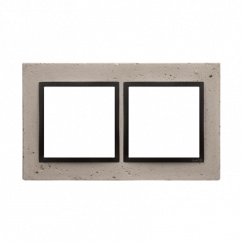 Betonový rámeček 2-násobný světlý beton/antracit