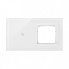 Dotykové panely 2 moduly 1 dotykové pole, otvor pro příslušenství Simon 54, perlová/bílá