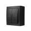 Žaluziové tlačítko odolné proti vlhkosti 10AX, barva černá matná