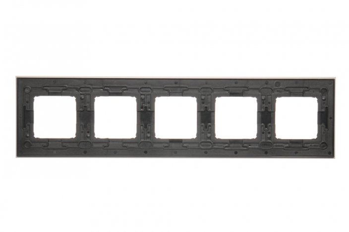 Simon 5-násobný kovový rám ľahký nerezová oceľ/striebro