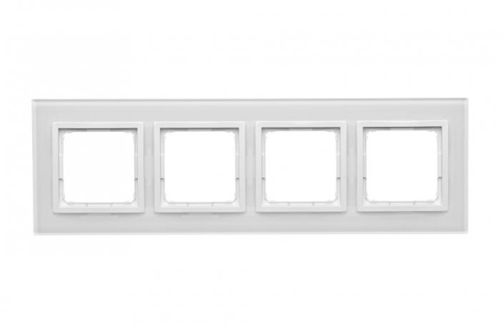 Simon 4-násobný sklenený rám perleťová/biela