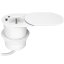 Zásuvkový blok s posuvným víkem, 1x zásuvka 230V a 1x USB-A+C nabíječka, PD20W, kabel 1.9m, barva bílá