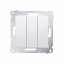 Simon Trojitý jednopólový spínač, 1 1 1 (zariadenie s krytom) 10AX 250V, bez skrutiek, biely