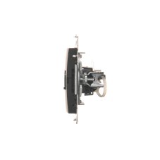 Zásuvka HDMI + dátová RJ45 cat. 6 (zariadenie s krytom), Simon 54, farba čierna matná metalizovaná