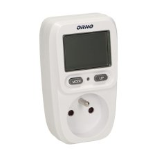 Merač spotreby energie s LCD displejom, farba biela