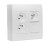 Nástenný box S500, 3x zásuvka 250V + 1x dáta RJ45, bez kábla, farba čisto biela