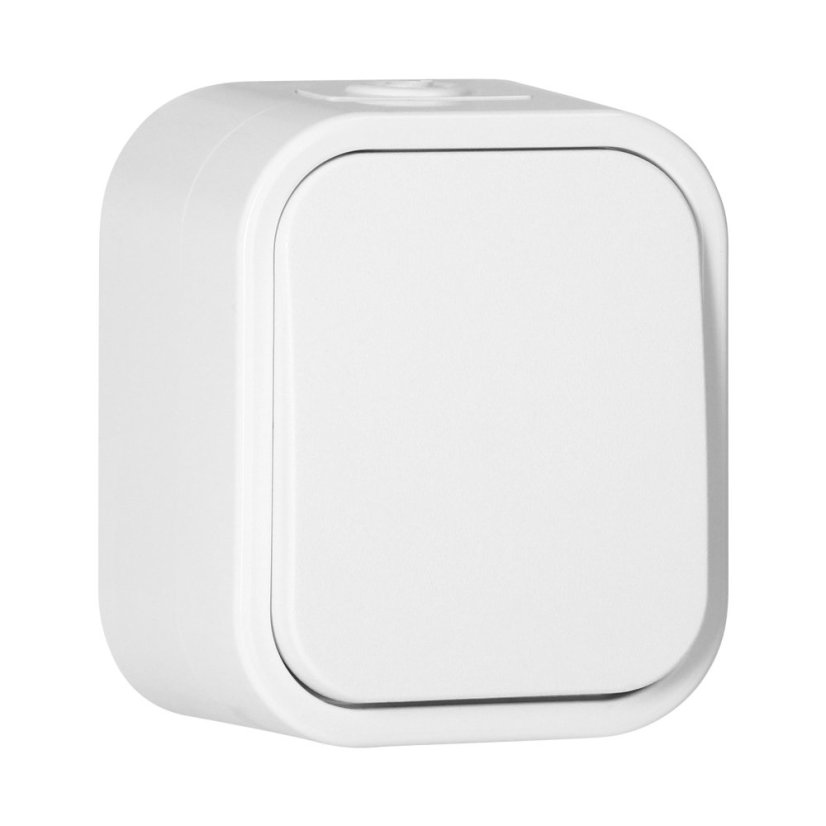 Vypínač na omietku striedavý "schodišták", 10A, 250V, IP54, WNT-5B2, farba biela