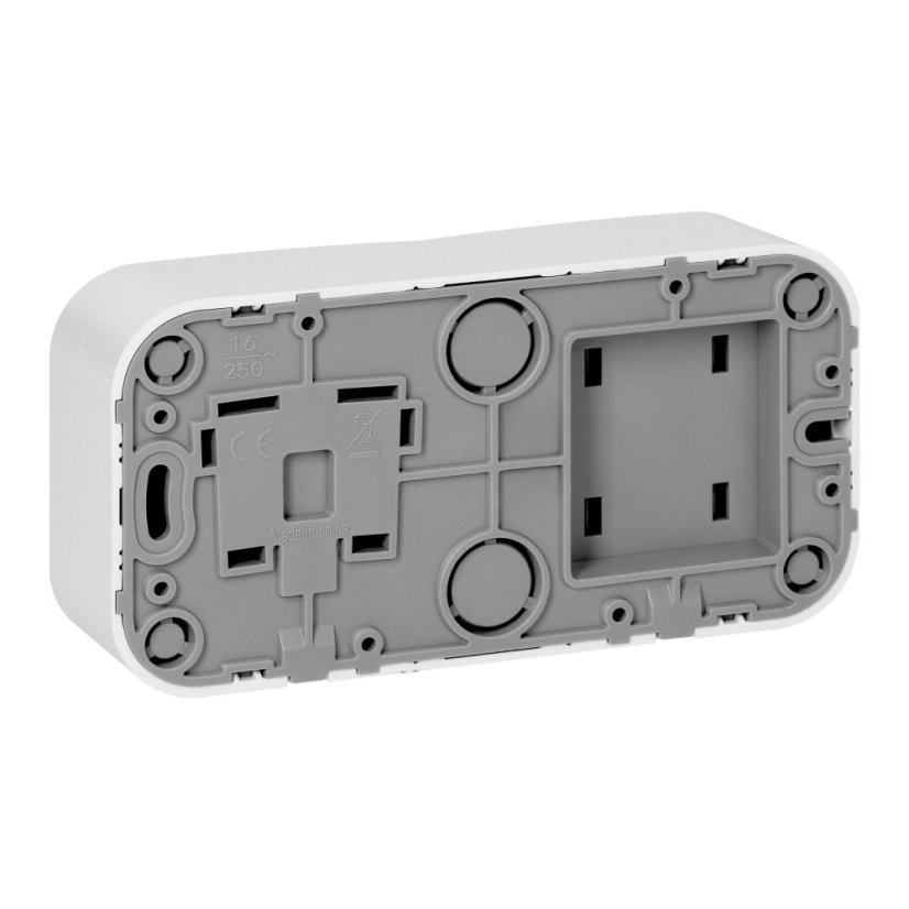 Jednopólový vypínač + zásuvka 230V, nástěnná, krytí IP20, ToDo, barva bílá