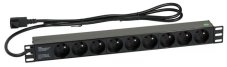 Napájacia lišta 230V RACK 19, 9 zásuviek, 1.8 m, zástrčka UPS (IEC320 C14)