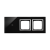 Moduly s dotykovým panelem 3 1 dotykové pole, otvor pro příslušenství Simon 54, otvor pro příslušenství Simon 54, lávová/stříbro