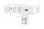 Stolní blok NICO, 3x zásuvka 230V (schuko), 2x nabíjecí USB A+C 30W, kabel 1.5m, barva bílá