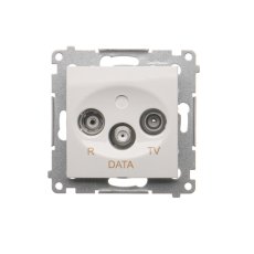 Zásuvka anténní R+TV+DATA (přístroj s krytem), 1x vstup: 5÷862 MHz, Simon 54, barva bílá