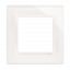 Rámček 1 - násobný, sklenený, perlová / biela + vlastný výber prístroja v bielej farbe