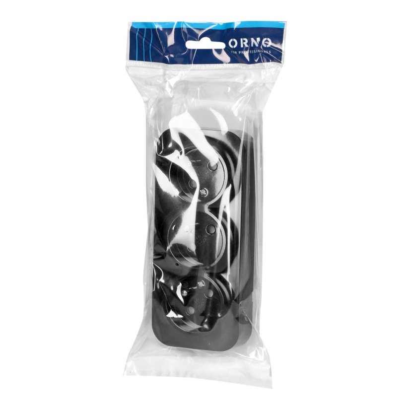 Trojnásobná zásuvka 3x 230V, 2P+E , nástěnná, krytí IP20, ToDo, barva černá