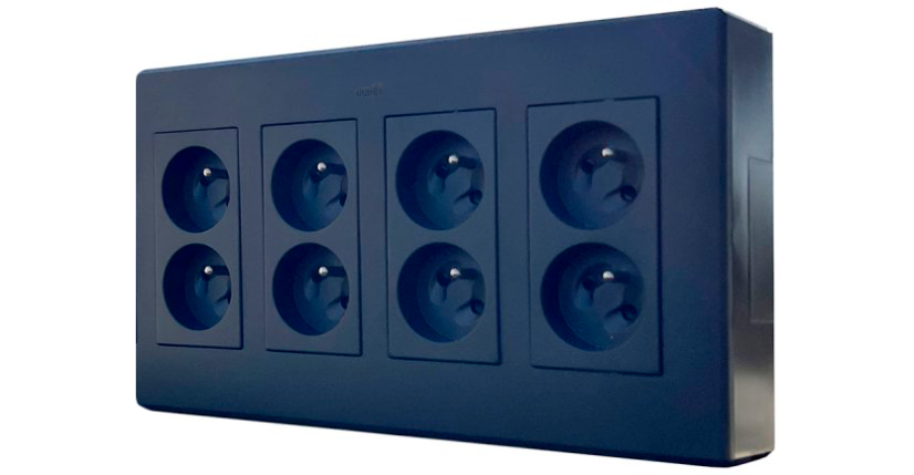 Nástěnný box S500, 8x zásuvka 250V, barva antracitová