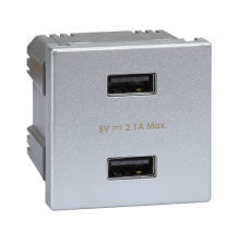 USB nabíjačka K45 USB 2.0 - A 5V DC 2,1A 45×45mm hliník