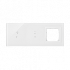 Moduly s dotykovým panelem 3 2 vertikální dotyková pole, 2 vertikální dotyková pole, otvor pro příslušenství Simon 54, perlová/bílá