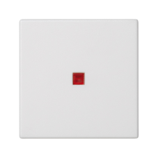 Kryt K45 s podsvícením barva: červená 45×45mm čistě bílá